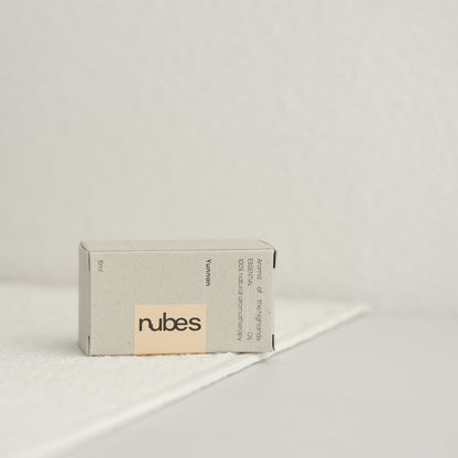 Box of nubes on a light gray background